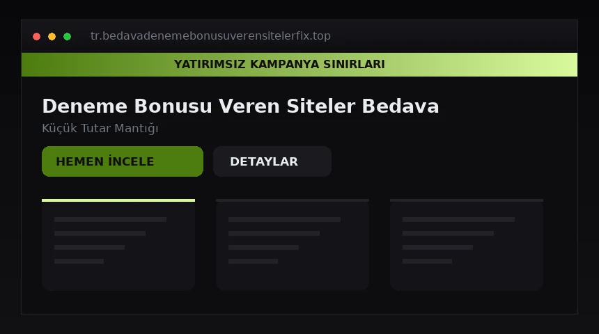 Deneme Bonusu Veren Siteler kampanya karşılaştırma arayüzü